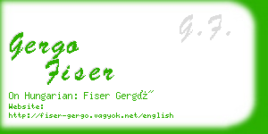 gergo fiser business card
